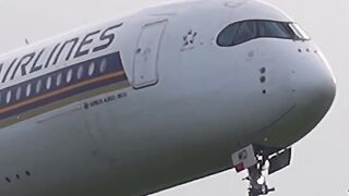 ✈️Airbus A350 Singapore Airlines | SMOOTHEST LANDING