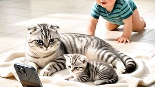 A funny and adorable cat moment that will make you smile! 🐱😂