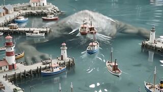 👽🌊 GIANT ALIEN RISES FROM A CITY HARBOR