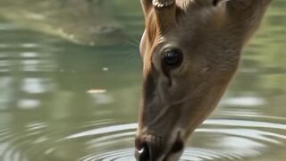 JACARÉ ATACA O VEADO… MAS O FINAL É SURPREENDENTE! 🐊🦌😱