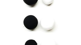 White and black color mixing ASMR video