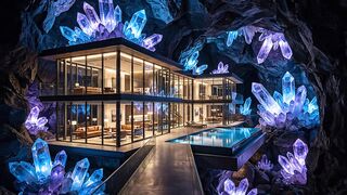 This Luxury Mansion Is Hidden Inside a Giant Crystal Cave 💎🏠