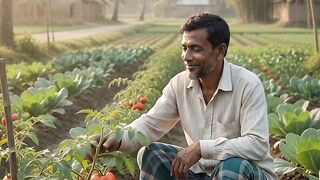 Fresh vegetables from the farmer's hard work 🌱👨‍🌾 | Beautiful scene of harvesting from the vegetable field | Grambangla
