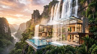 This Mansion Is Hidden Under a Giant Waterfall 😱🌊