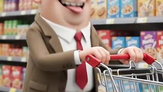 Bean’s Shopping Cart Goes CRAZY! 🛒😂 | Funny 3D Cartoon