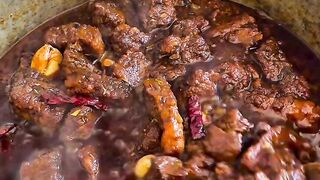 tasty beef with porota