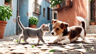 A Dog Falls in Love with a Cat 🐶❤️🐱 | Unexpected Friendship