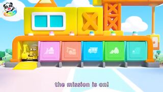 Wheels_on_the_Construction_Trucks_Digger_Mixer_Crane_Nursery_Rhymes_Kids_Songs_BabyBus 2