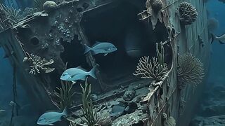🌊 A Giant Fish Appeared From Inside This Deep-Sea Shipwreck!