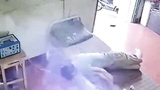Patient Jumps Off Bed During Electrical Therapy Session