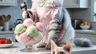The Ultimate Kitchen Ice Cream Catastrophe 🍦🐾💥