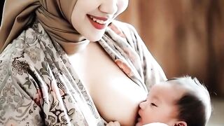 (18+) HIJAB MOM BREASTFEEDING