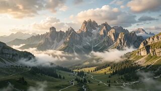 Golden Hour Mountain Landscape