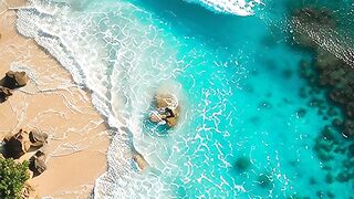 Cinematic beach view