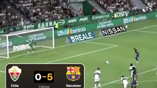 FC Barcelona sukses membantai Elche CF dengan skor telak 5-0  pada pertandingan pekan kedua La Liga