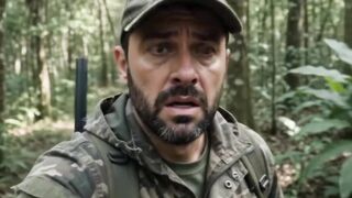 Olha com que esse caçador se deparou na floresta