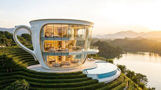 There’s a Luxury Mansion Inside This Giant Teacup ☕🏠