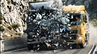 Option 1: Head-on Mountain Crash! 💥🚛