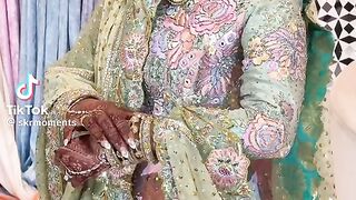 Beautiful Mehndi Bridal Couple Dress
