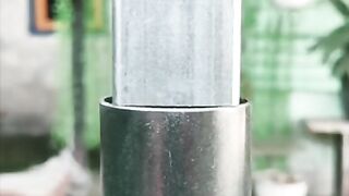 How to connect a round pipe to a square one.