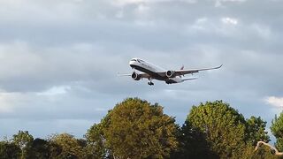 British Airways aircraft landing at Heathrow Airport
