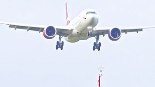 CLOSE UP & LOUD A330 NEO Landing at Manchester Airport