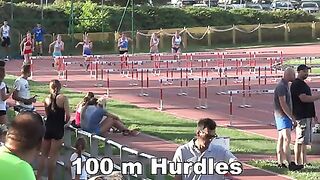 Joni Tomičič Prezelj (SLO) 100 m Hurdles 1. Place Zagreb 2017.mp4