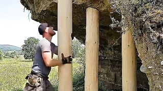 build a unique house that blends with nature,