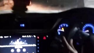 Car driving at night