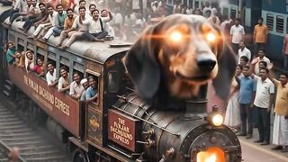 Ai The steam Dog on the Railway tracks🐾