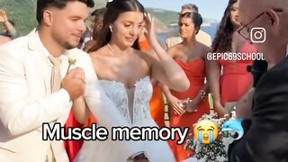 Muscle Memory At The Wedding 😭🐬 Bride and Groom Caught In 4K