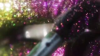 Precision Meets Glam: Chrome Pencil & Glitter Magic 💖