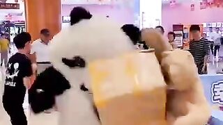 Funniest Panda and Teddy bear fight | Cutest Panda |