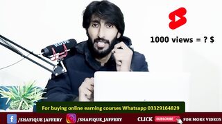 How much youtube pay for 1k short views.