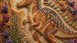Epic T-Rex Dinosaur Sourdough Bread Art | Satisfying Scoring Timelapse AI imagibread