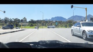 Mountain Passes: Driving Sir Lowry's Pass (N2) Over Hottentots Holland Mountains, Cape Town