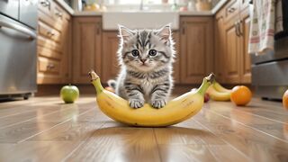 POV: Bro Found the Fastest Banana in the World 🍌🐱💨