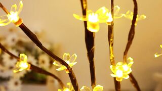 1/2PC 20LED Cherry Blossom Tree Branch Lights Indoor Outdoor Home Decoration Lamp Romantic Battery-Powered Table Lights For Vase