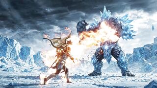 Fire vs. Ice: The Dragon Warrior's Epic Battle