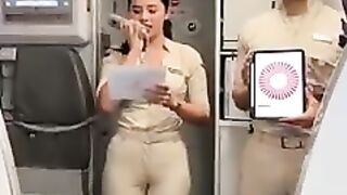 Super Air Jet flight attendant drawing a prize on the plane_2.mp4