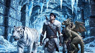 Mysterious Ice Cave Expedition: Warrior, White Tiger & Dragon | Fantasy Adventure Story