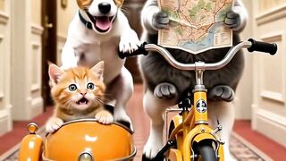 ​WE LET THE CATS RIDE A TANDEM BICYCLE AT 3 AM… 🚲💀 (FATAL CRASH)