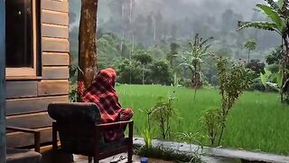 Relaxing Rainy Countryside 🌿🌧️ | Peaceful Village & Mountain Views