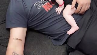 Father and children