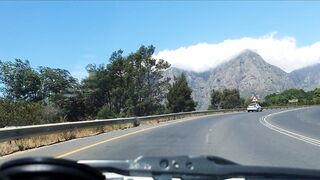 Mountain Passes: Driving Helshoogte (R3100) (Hell's Heights) From Stellenbosch, Western Cape