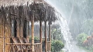 Lovely weather bamboo house