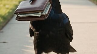 Burung Gagak Tukar Dompet Dompet Berisi Uang Dengan Ayam Goreng! 😱💵