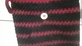 Handmade Knitted Noken Bag – Super Beautiful & Practical (Zipper + Button)