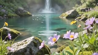 Mountain Waterfall Paradise 🏔️💦 | Peaceful Nature