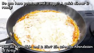 Seulement 1 pomme de terre et 2 œufs ! Recette facile de